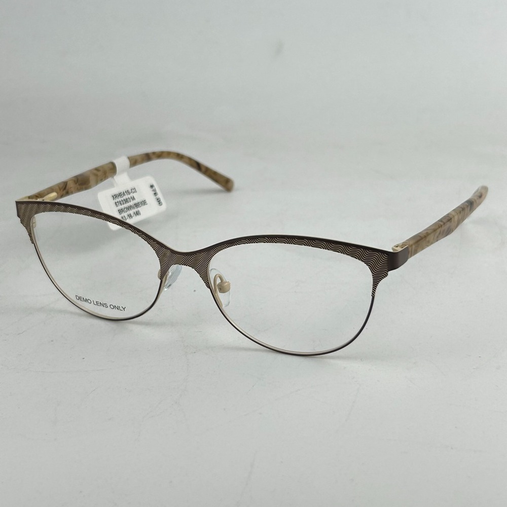 Walmart XRHE41S-C2 Unisex Adults Eyeglasses Brown & Beige Half Rim 53-16-140 mm